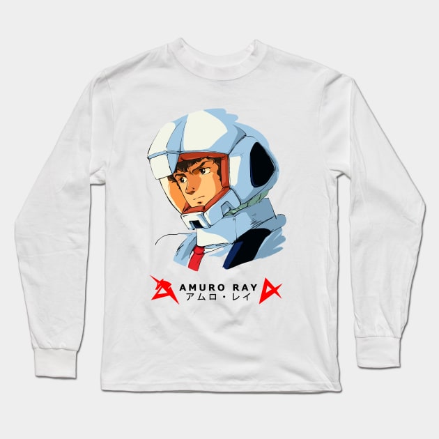 Amuro Ray Long Sleeve T-Shirt by HardTiny